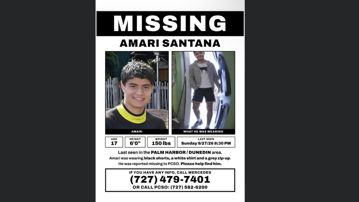 Pinellas County, Florida: Missing Teen Amari Santana Reported Missing Since September 27